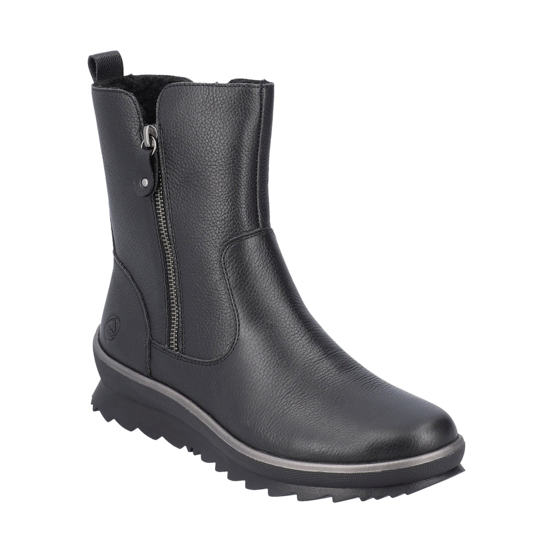 black casual closed ladies mid height boots