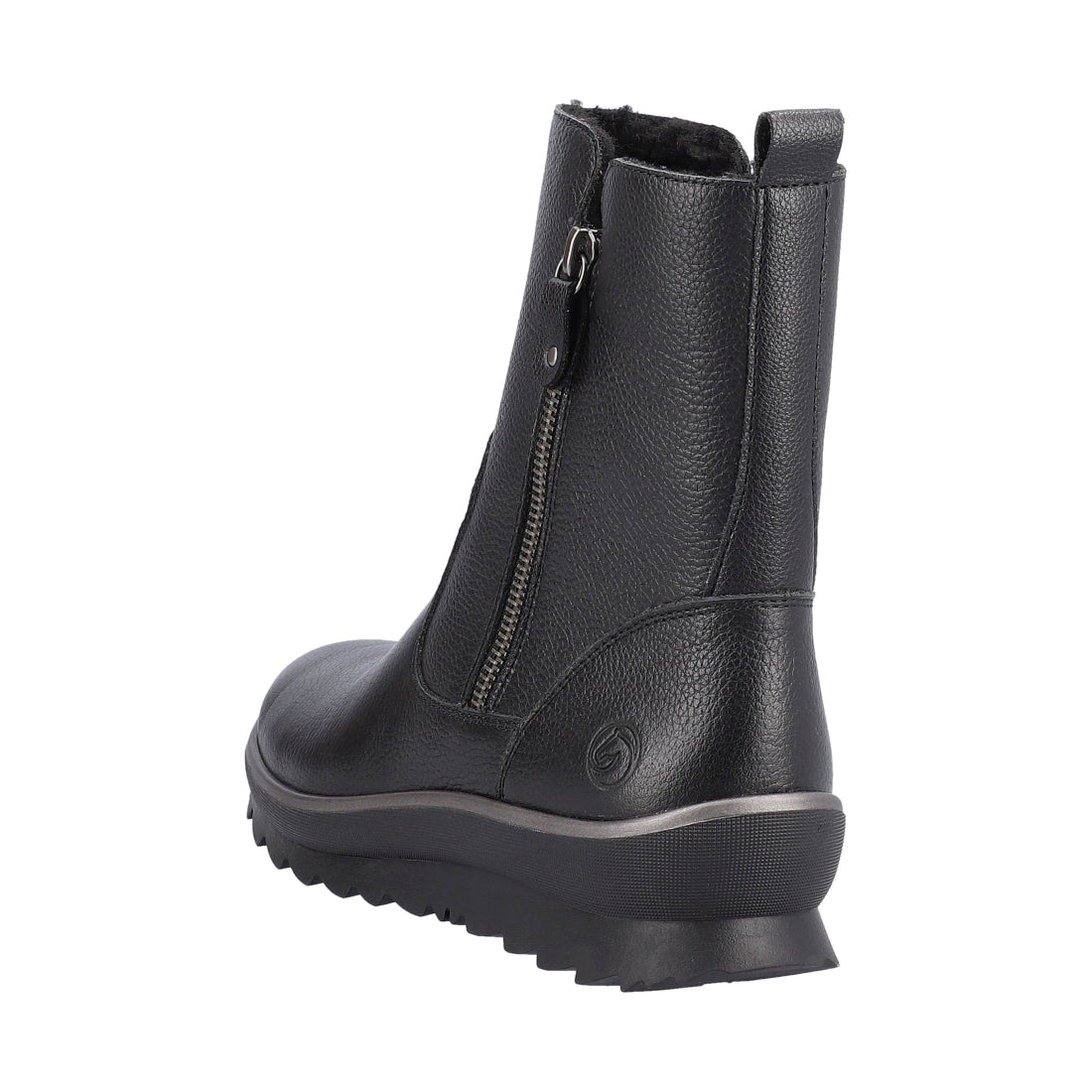 black casual closed ladies mid height boots