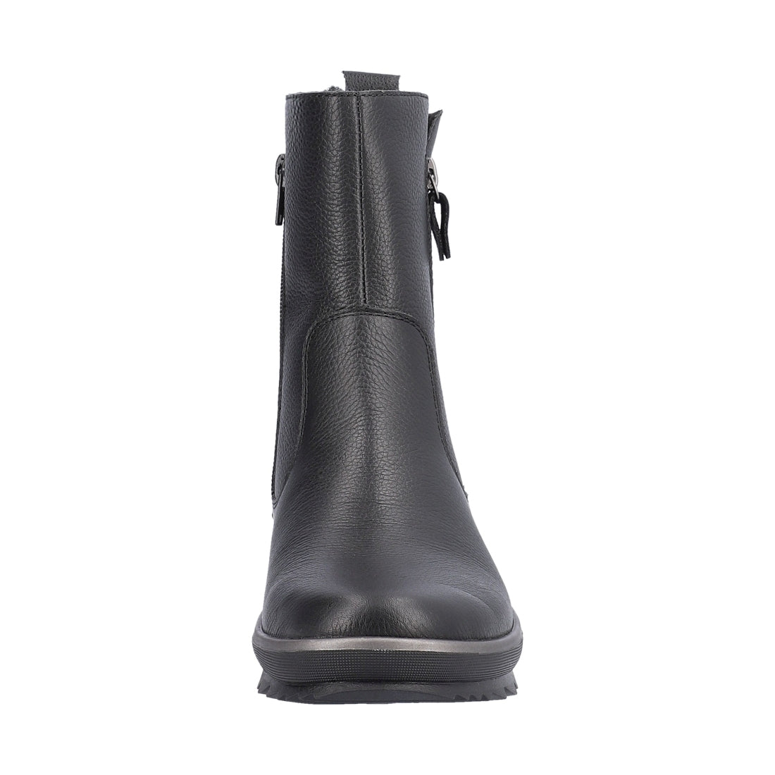 black casual closed ladies mid height boots