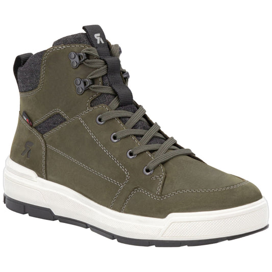 green casual closed men's boots