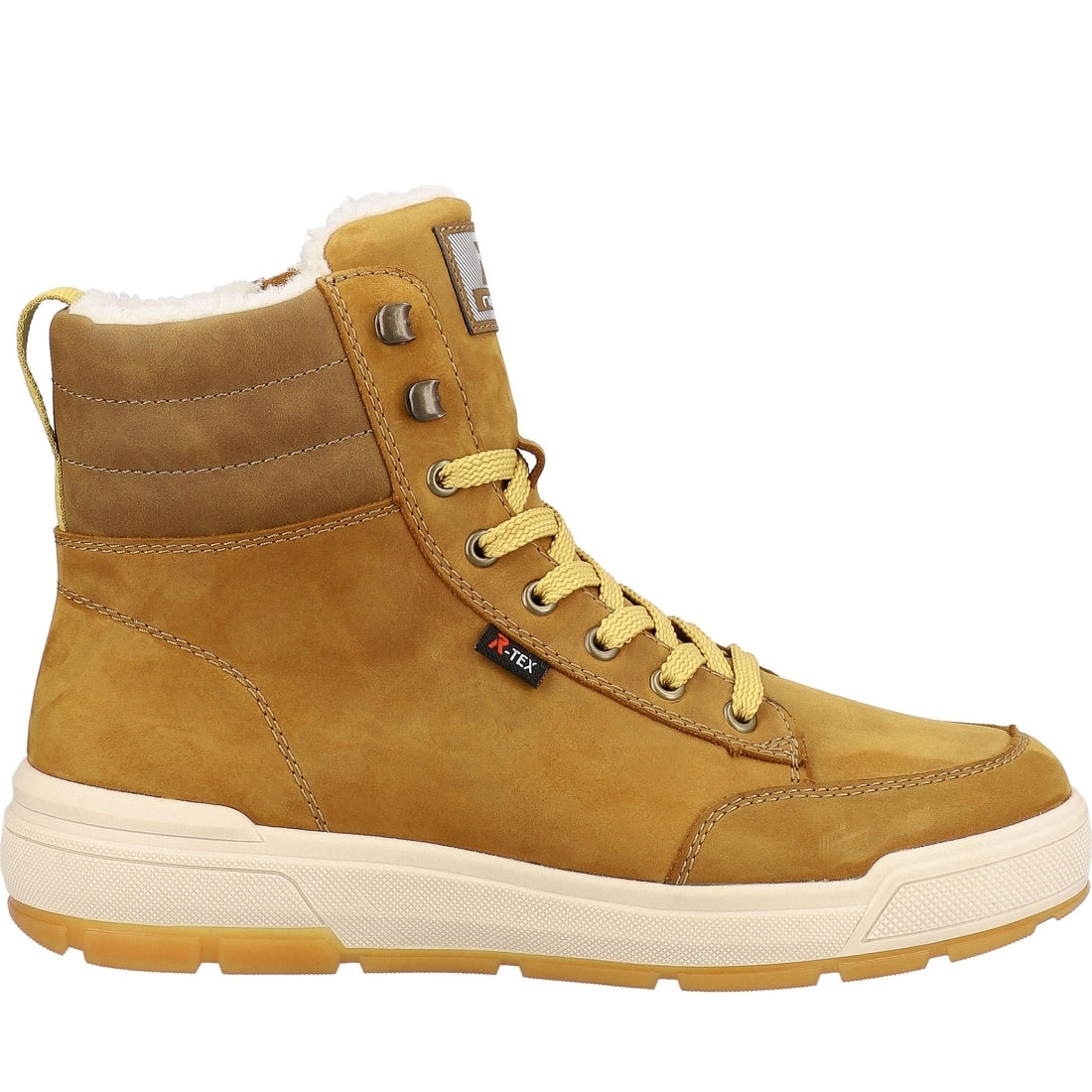 yellow casual closed men's boots