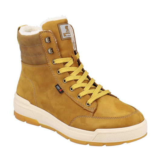 yellow casual closed men's boots