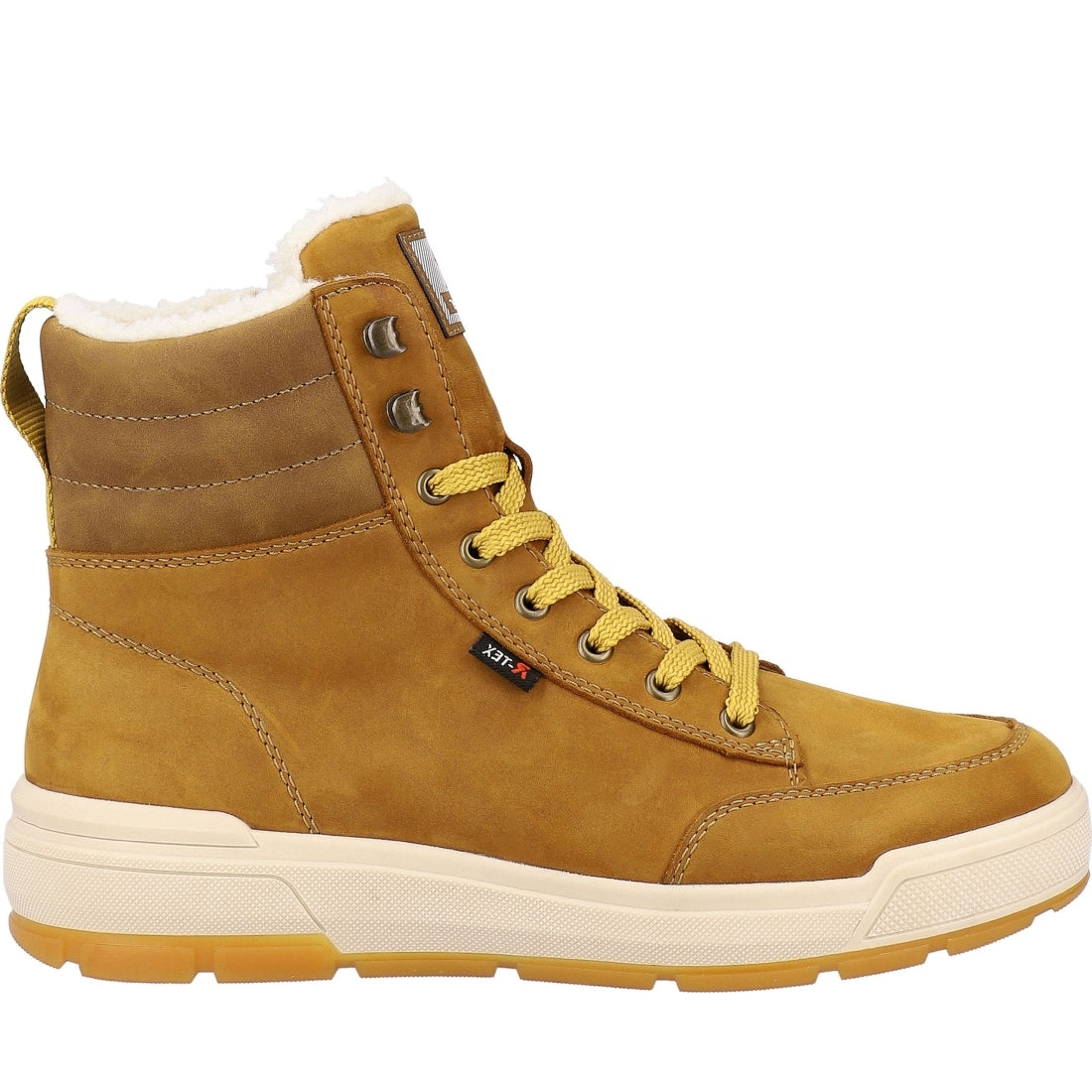 yellow casual closed men's boots