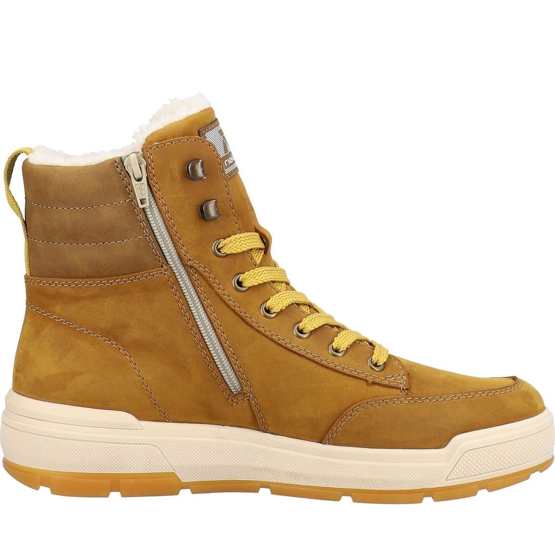 yellow casual closed men's boots