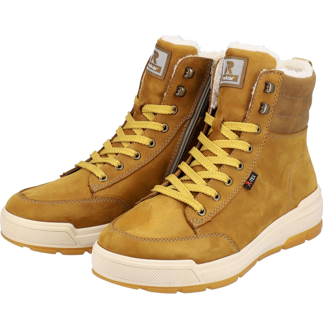 yellow casual closed men's boots