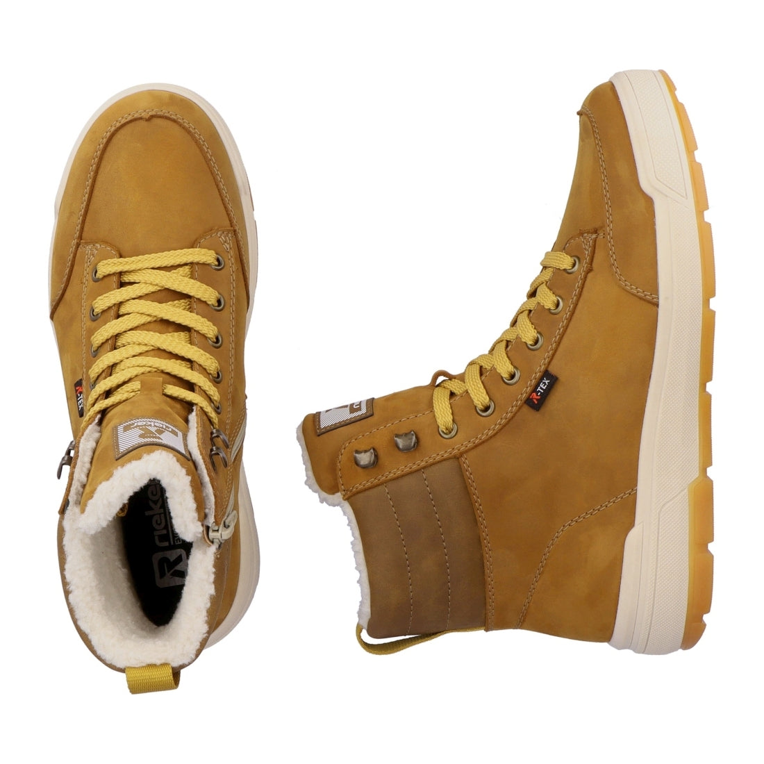 yellow casual closed men's boots