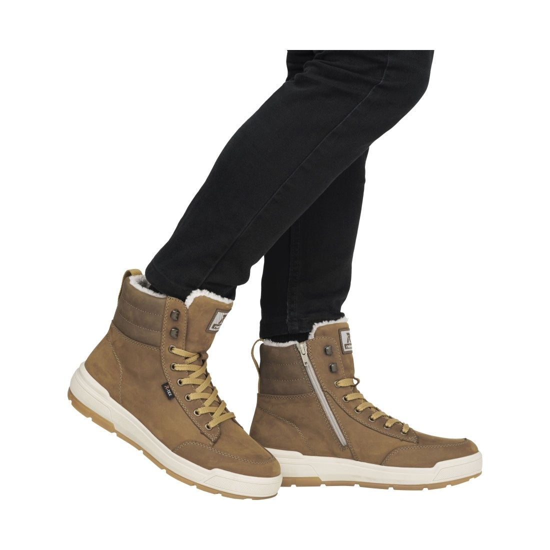 yellow casual closed men's boots