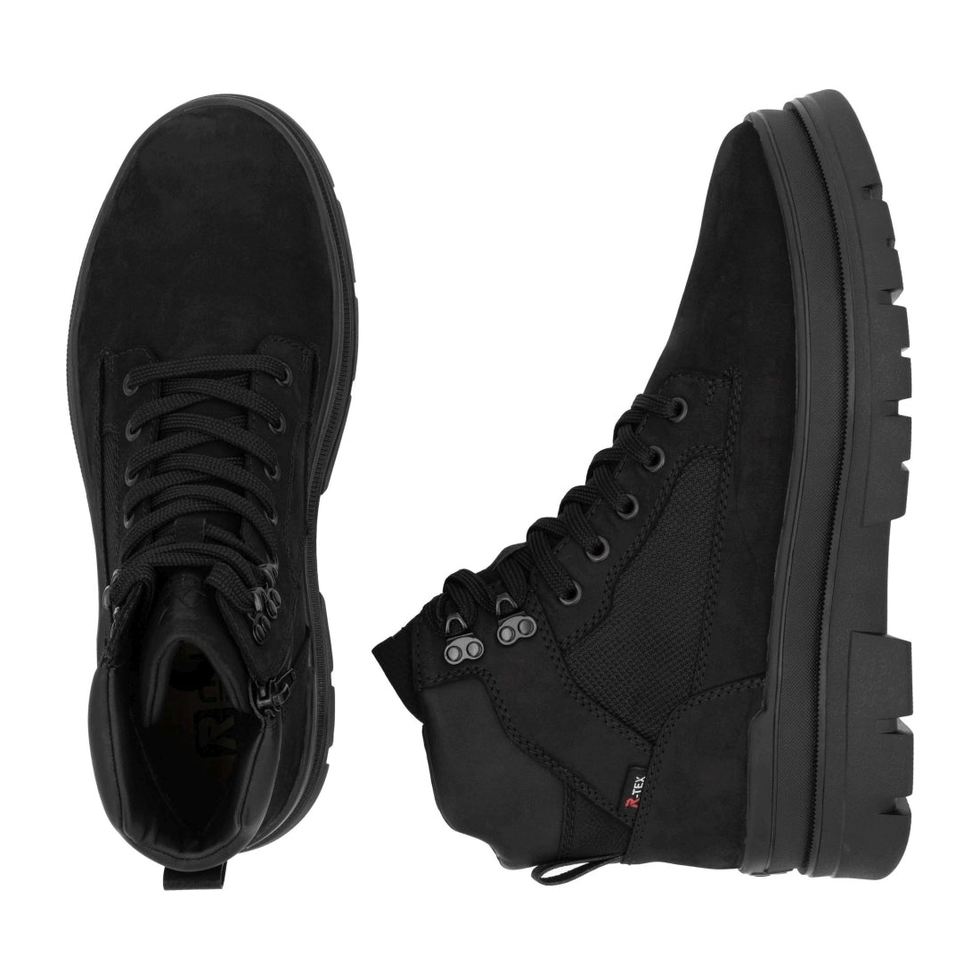 black casual closed men's boots