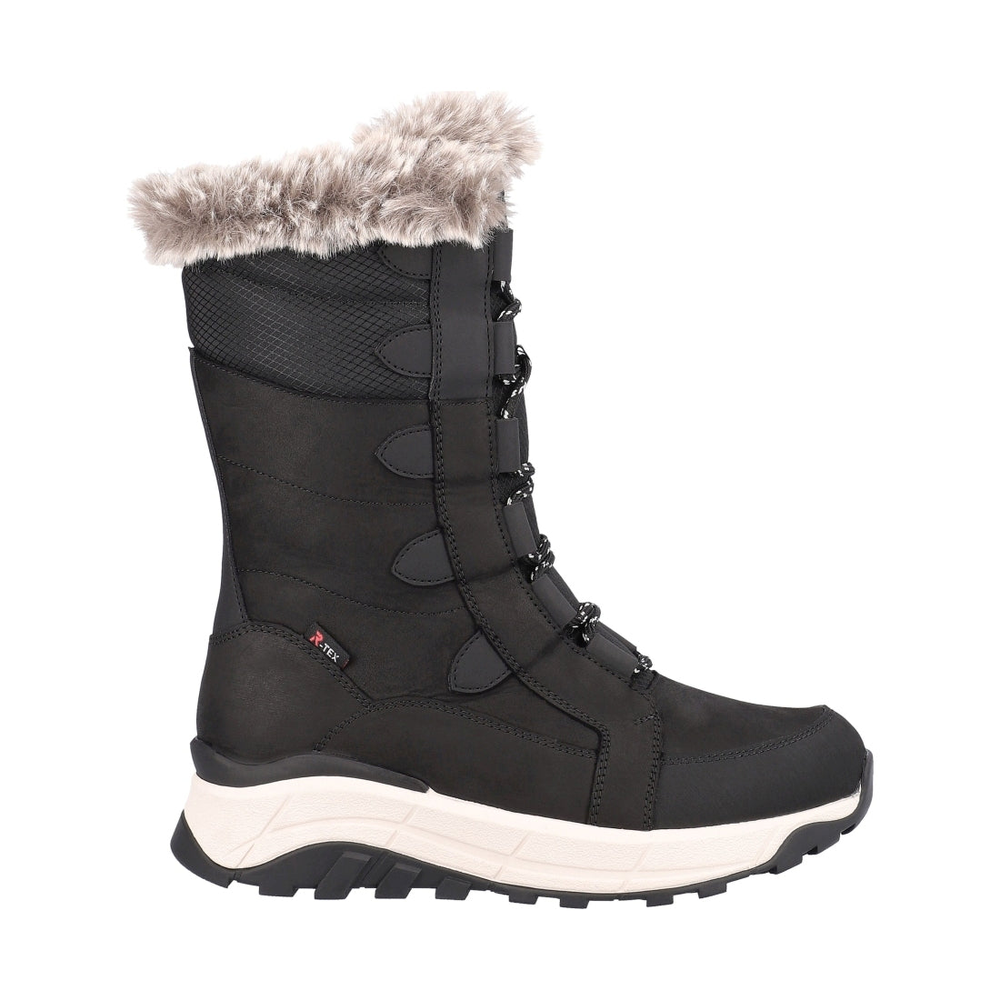 black casual closed ladies mid height boots