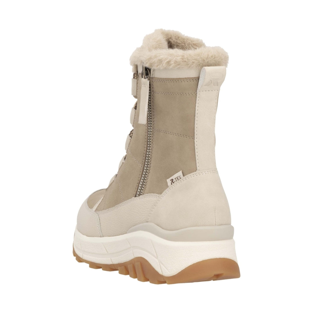 beige casual closed ladies mid height boots