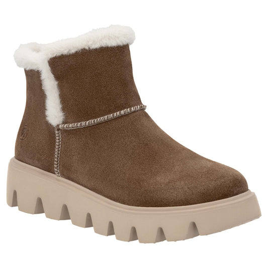 brown casual closed ladies mid height boots