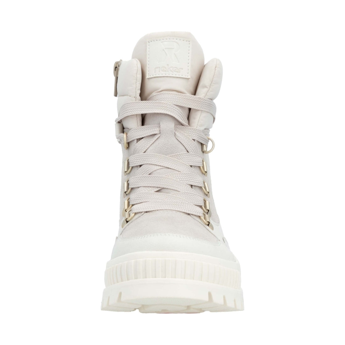 white casual closed ladies mid height boots