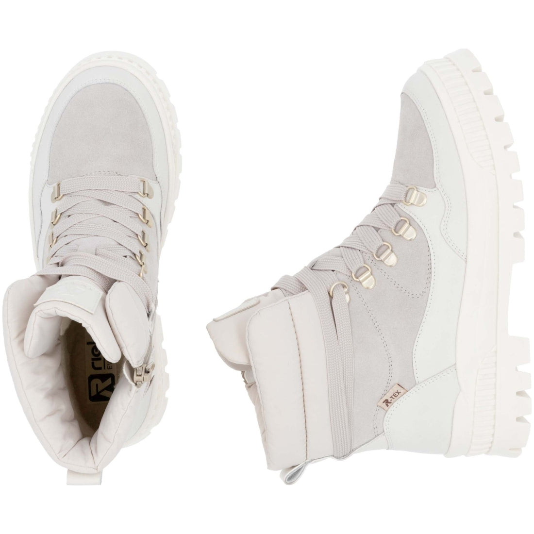 white casual closed ladies mid height boots