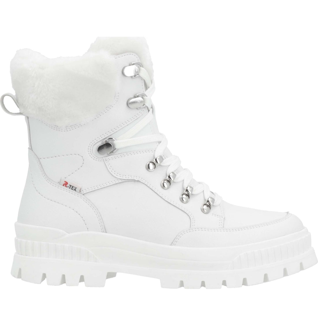 white casual closed ladies mid height boots