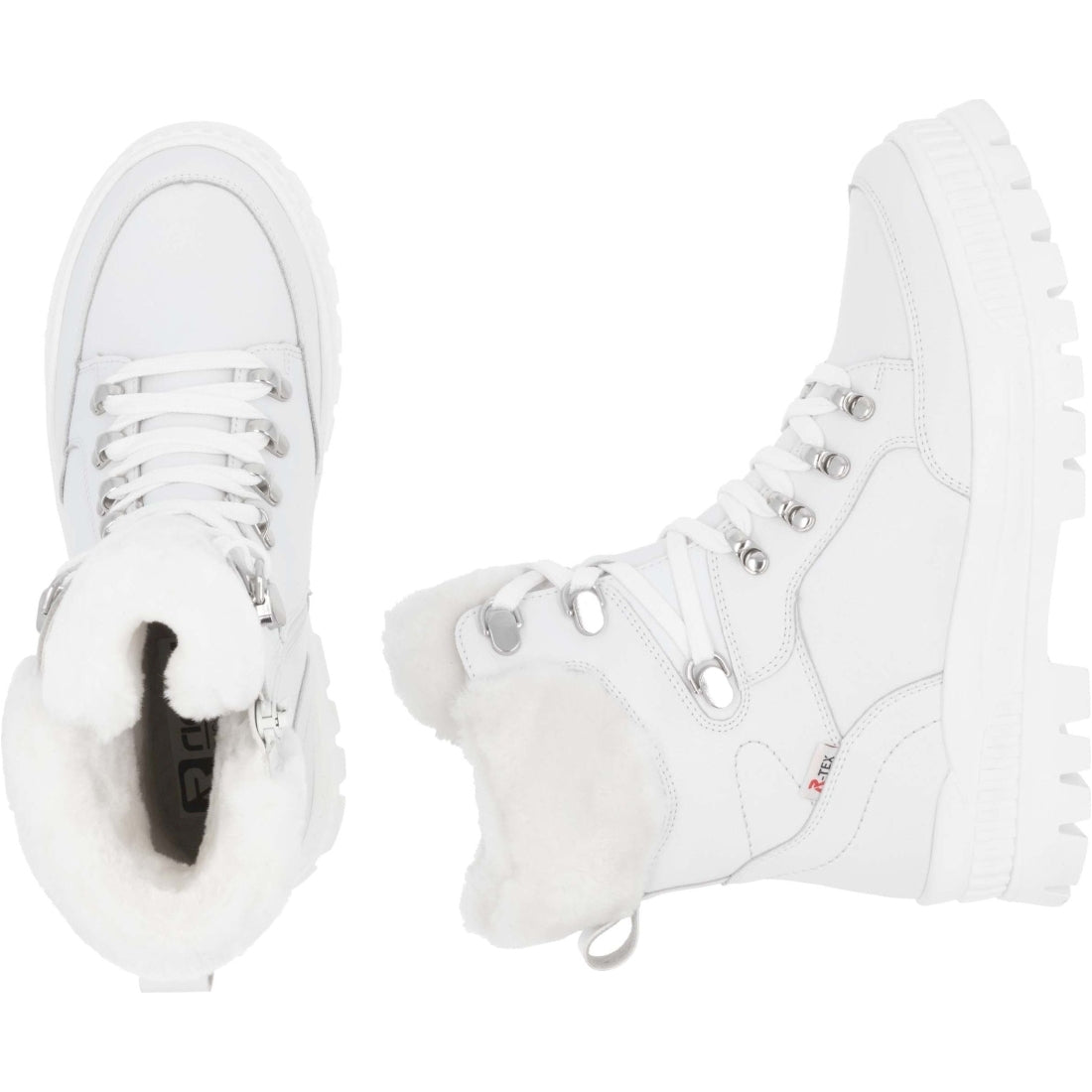 white casual closed ladies mid height boots