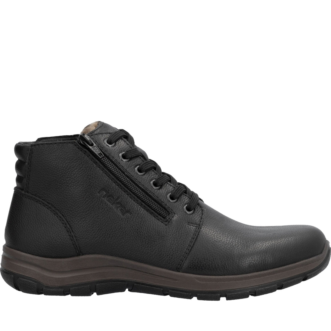 black casual closed men's boots