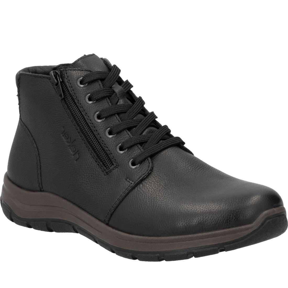 black casual closed men's boots