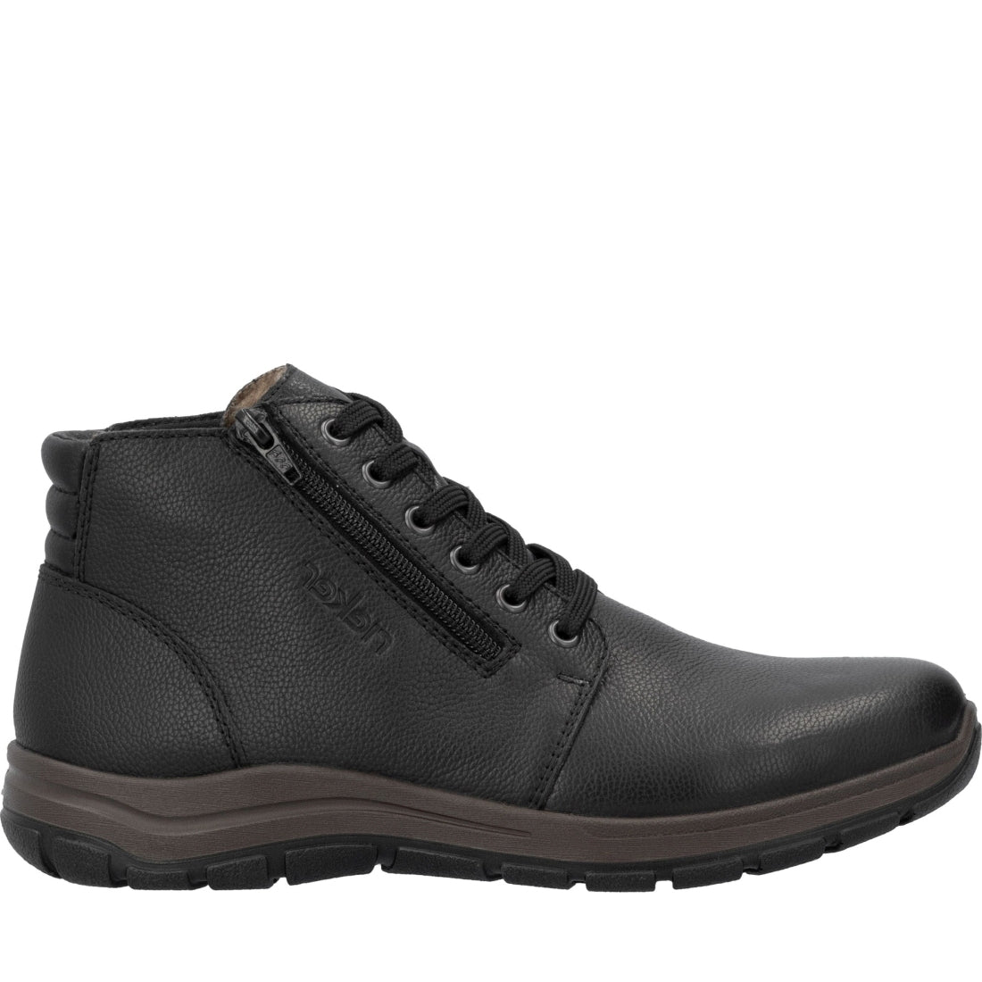 black casual closed men's boots