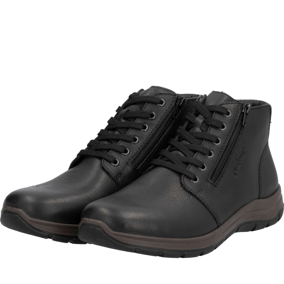 black casual closed men's boots