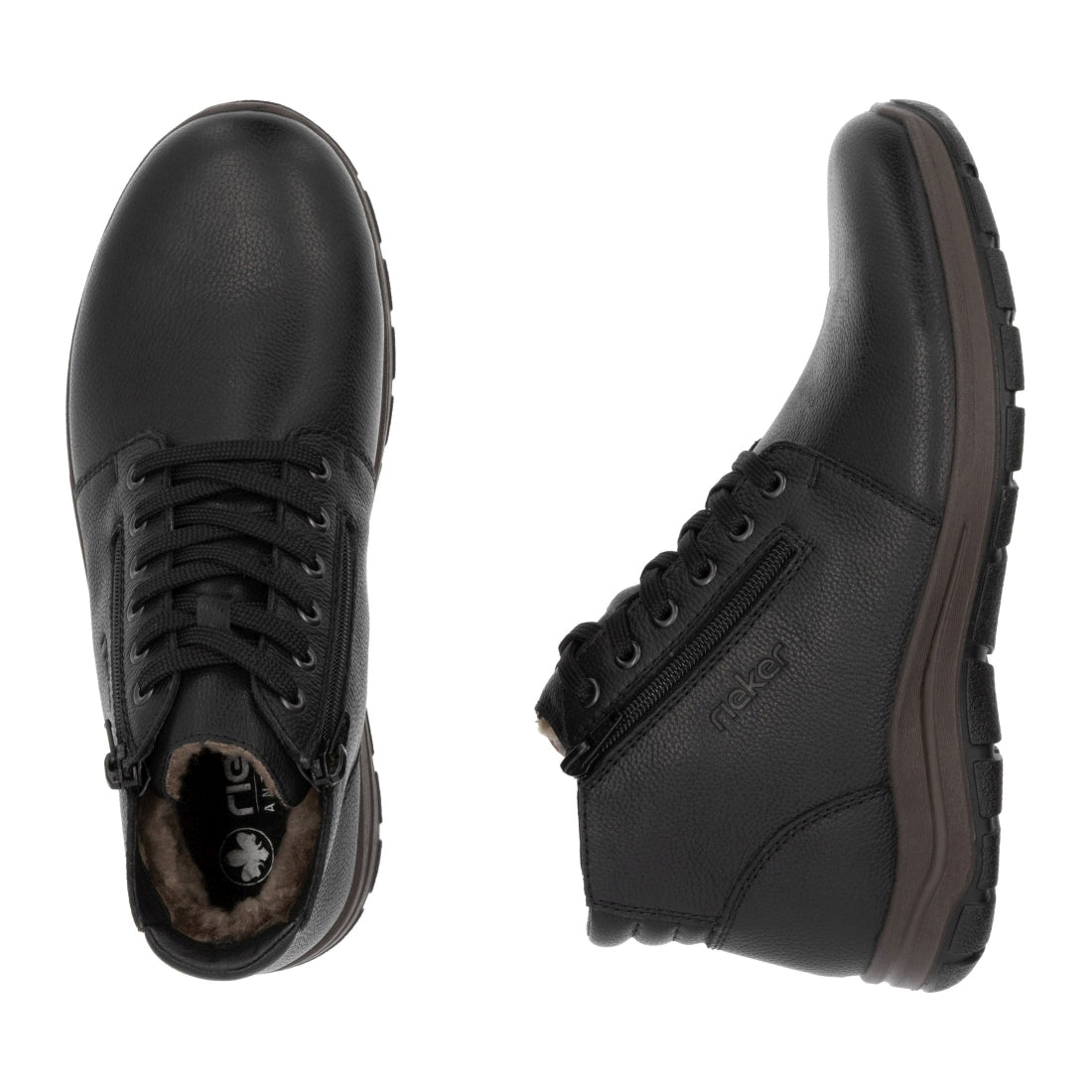 black casual closed men's boots