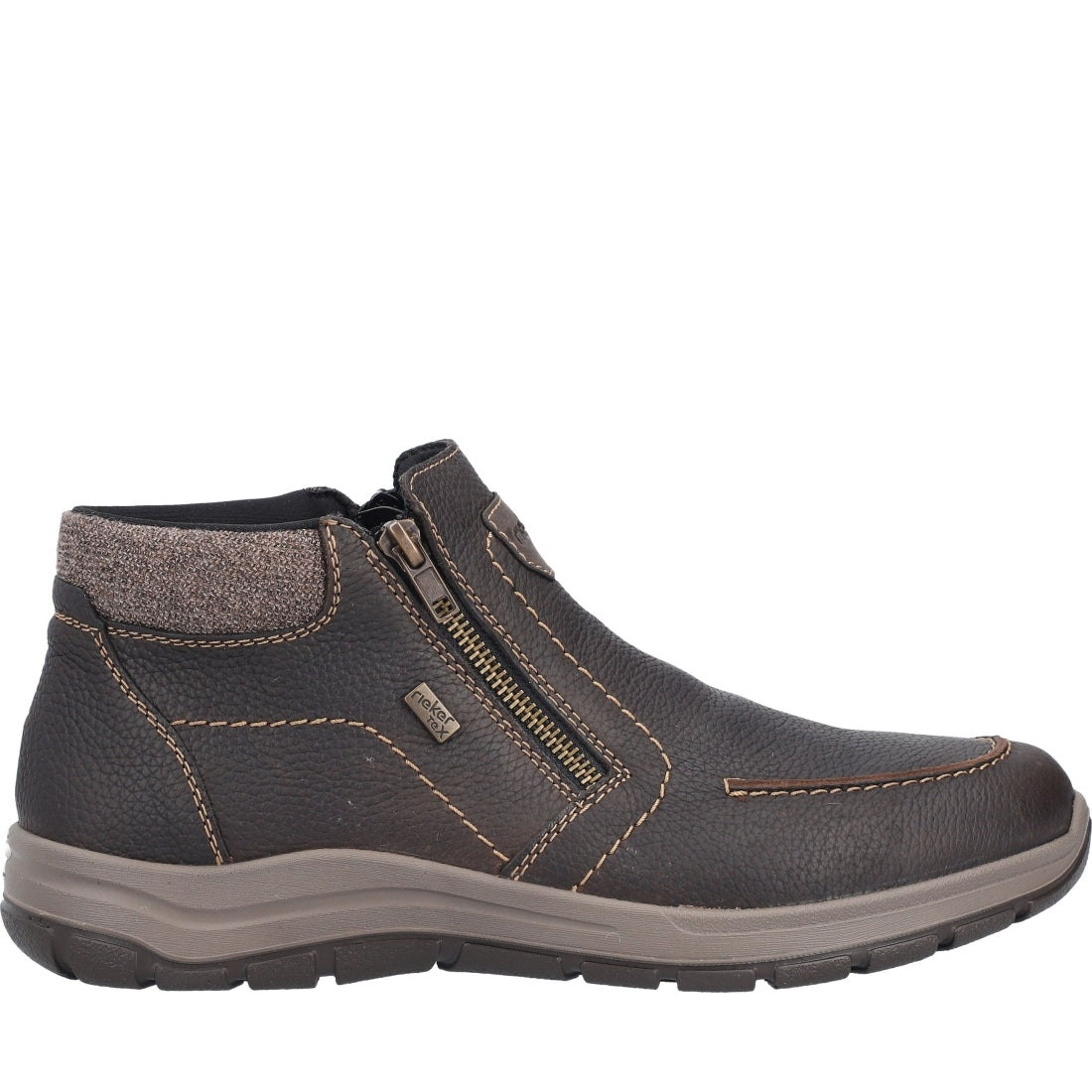 brown casual closed men's boots