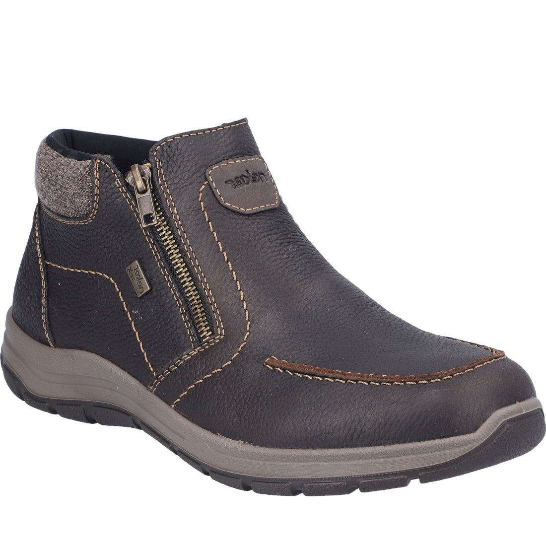 brown casual closed men's boots