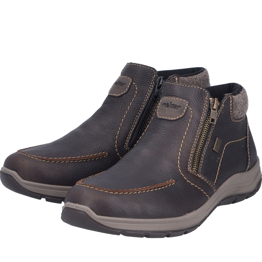 brown casual closed men's boots