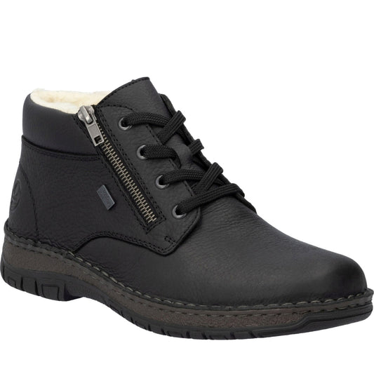 black casual closed men's boots