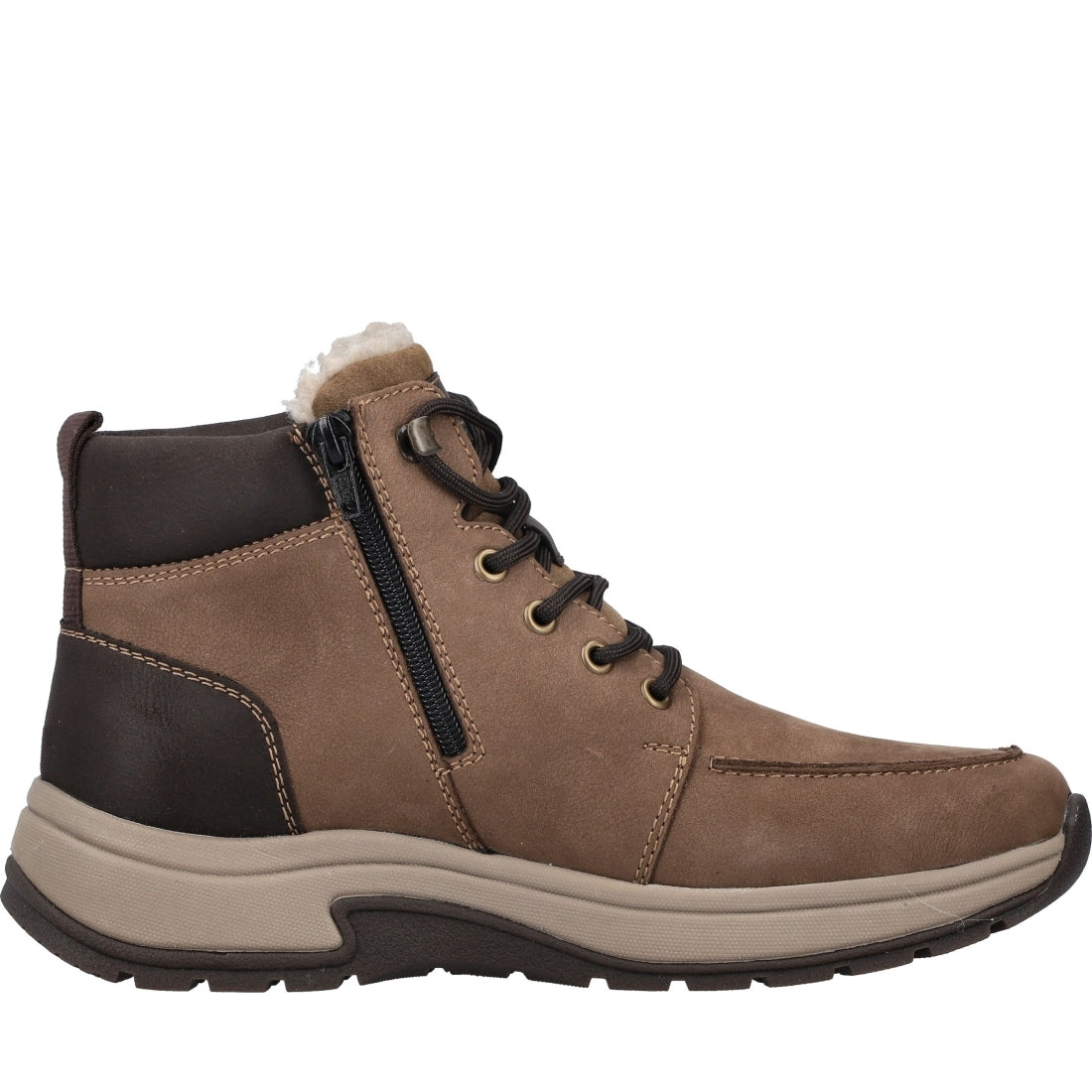 brown casual closed men's boots