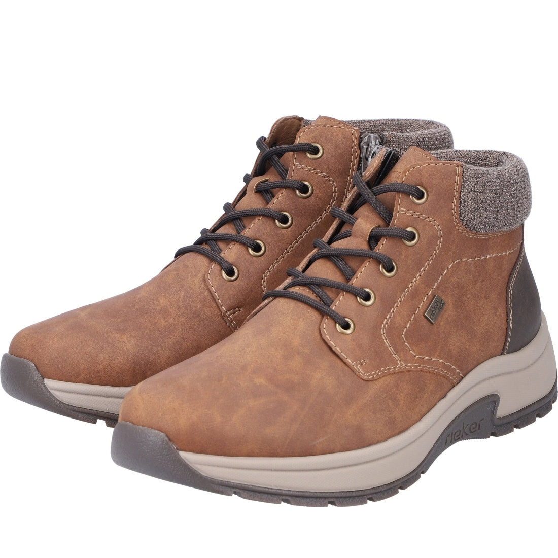 brown casual closed men's boots