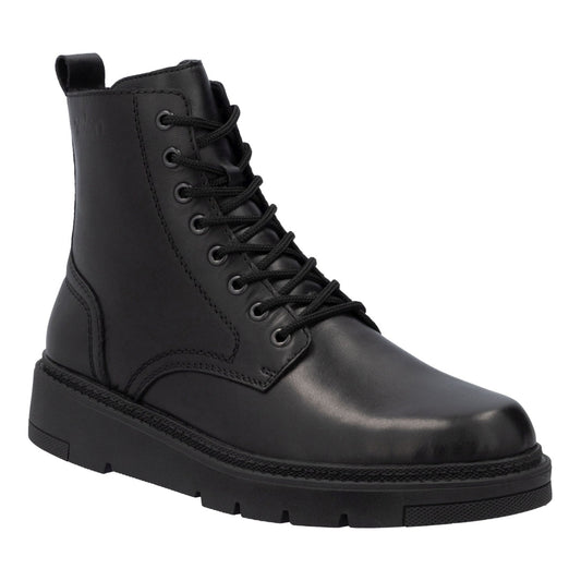 black casual closed men's boots