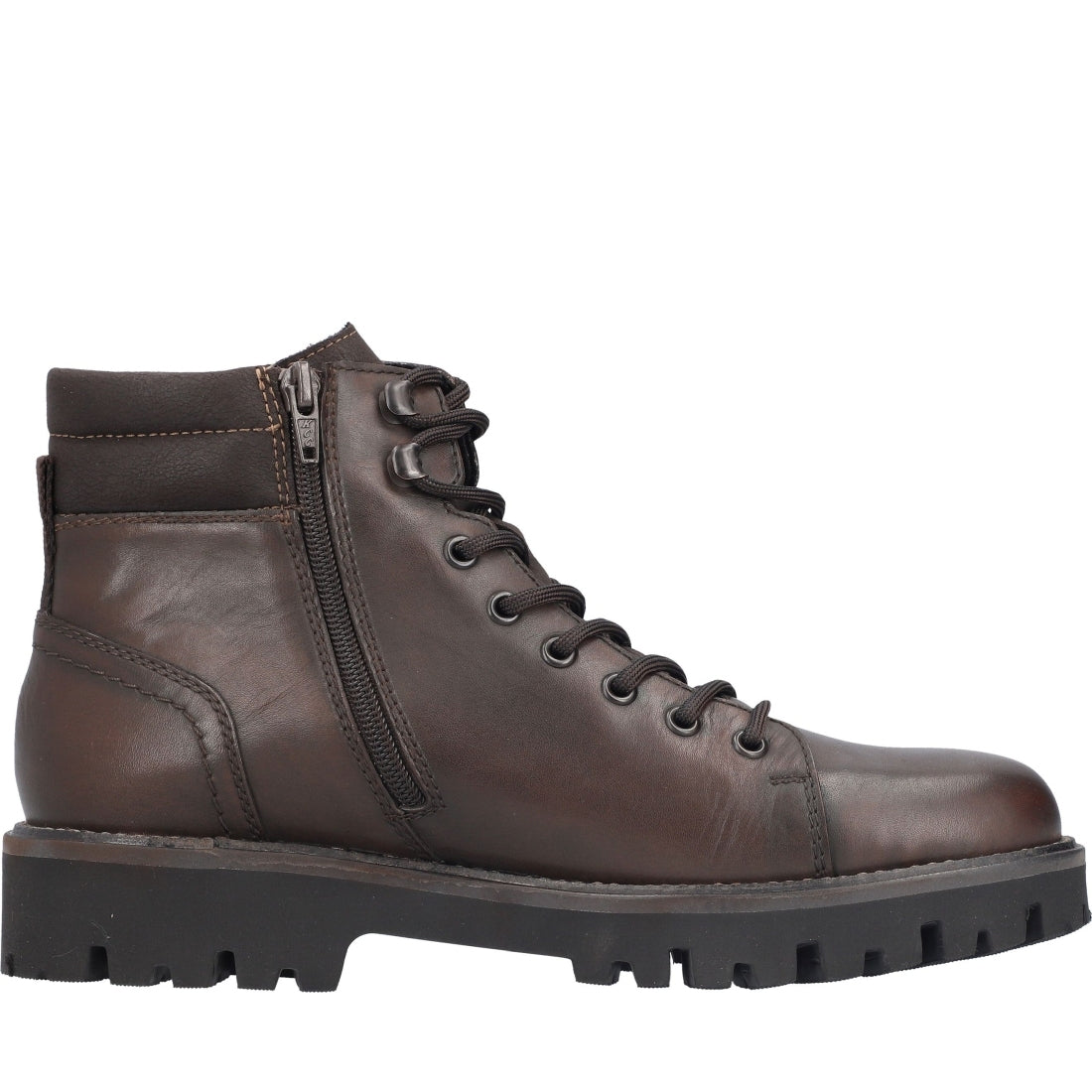 brown casual closed men's boots