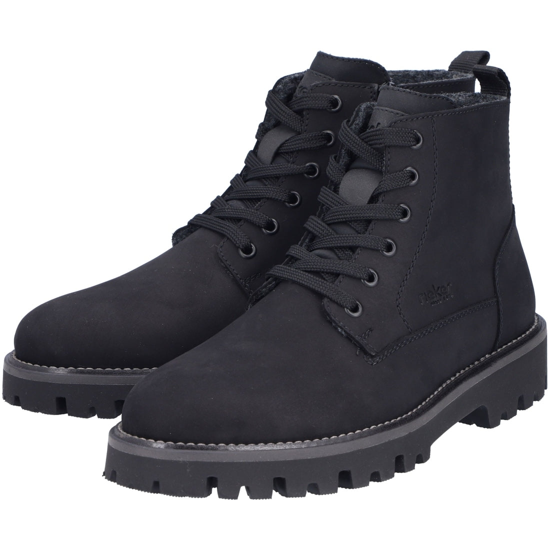 black casual closed men's boots