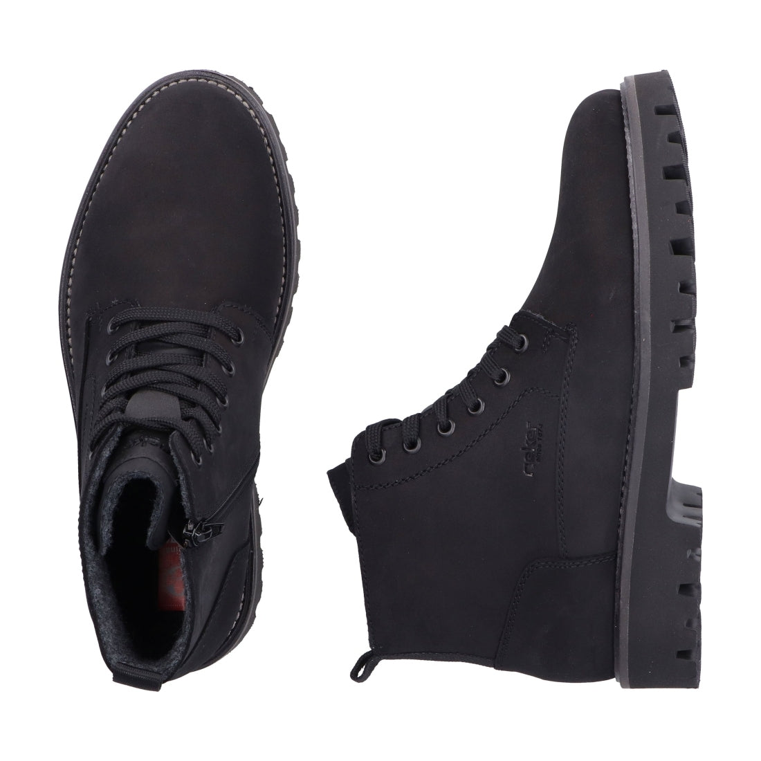 black casual closed men's boots