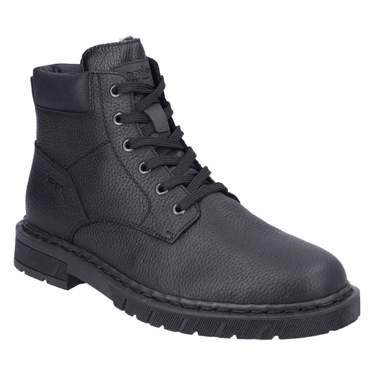 black casual closed men's boots