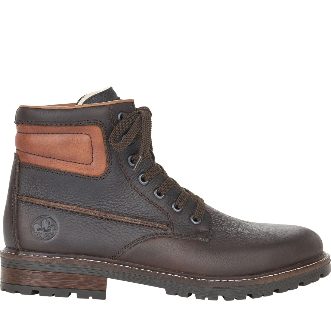 brown casual closed men's boots