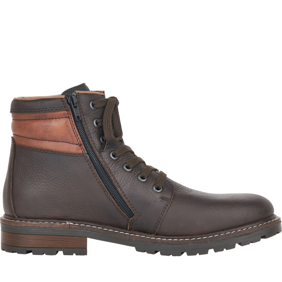 brown casual closed men's boots