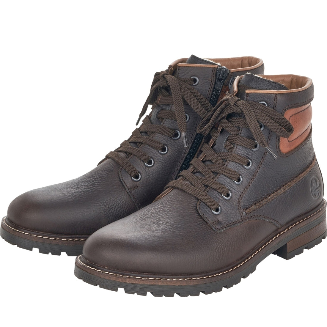 brown casual closed men's boots