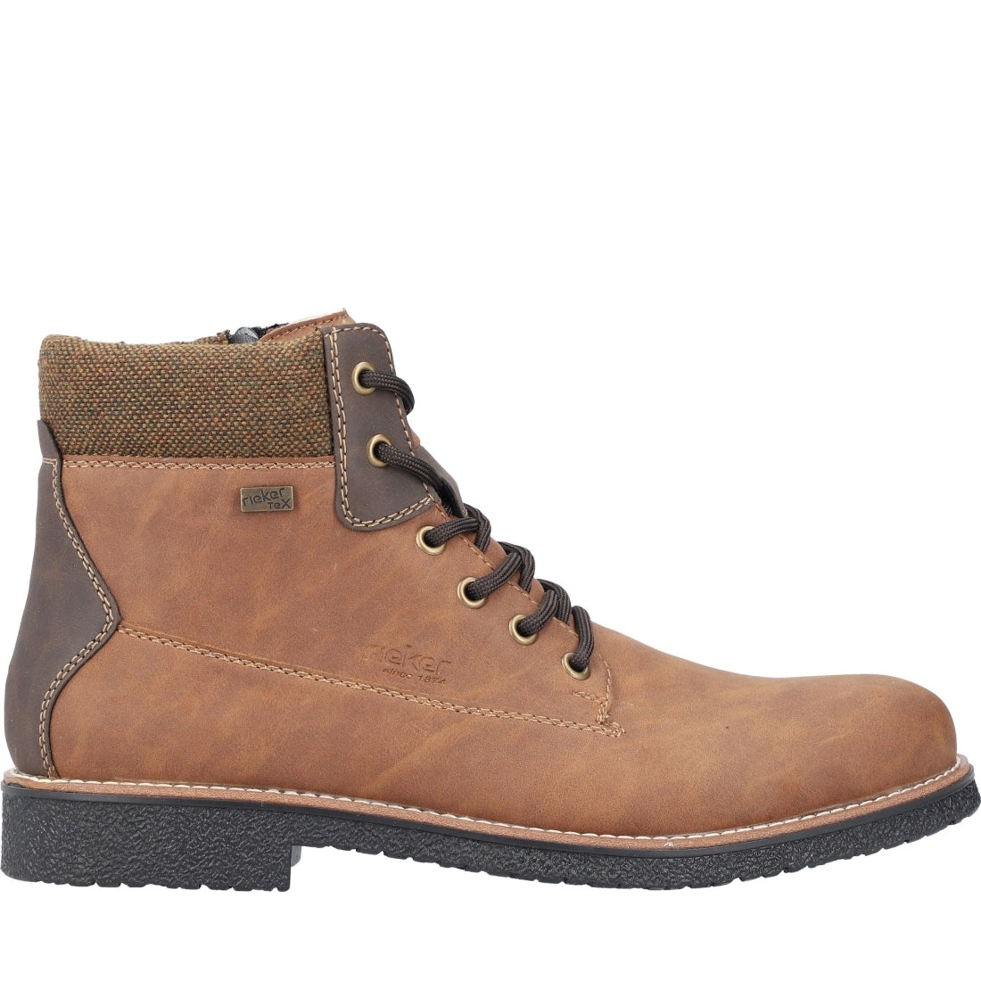 brown casual closed men's boots