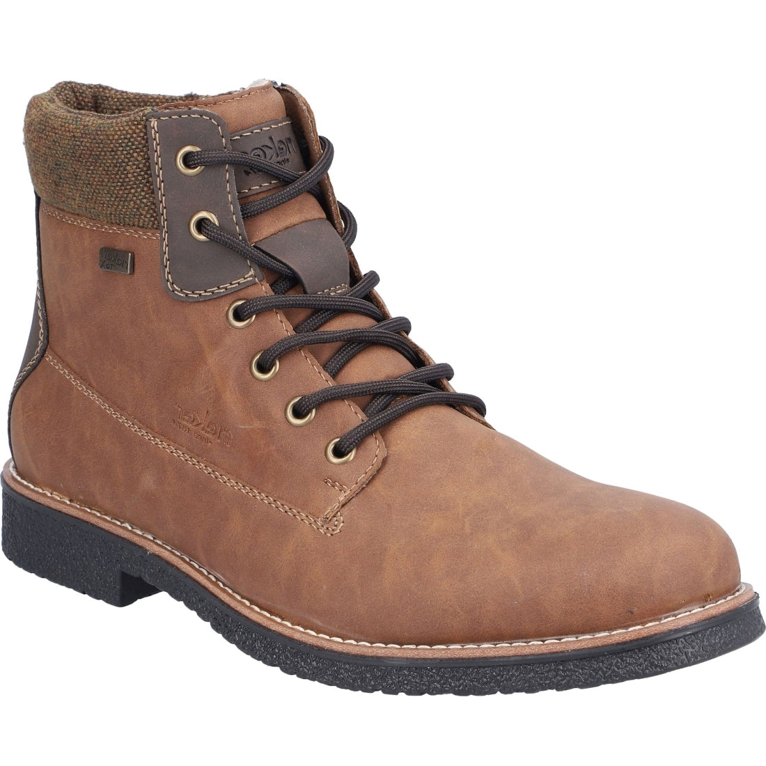 brown casual closed men's boots