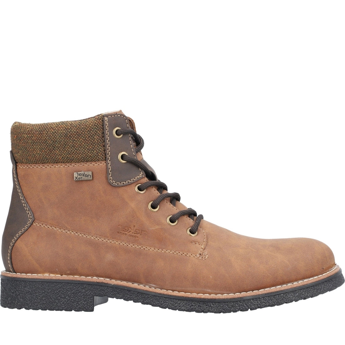 brown casual closed men's boots