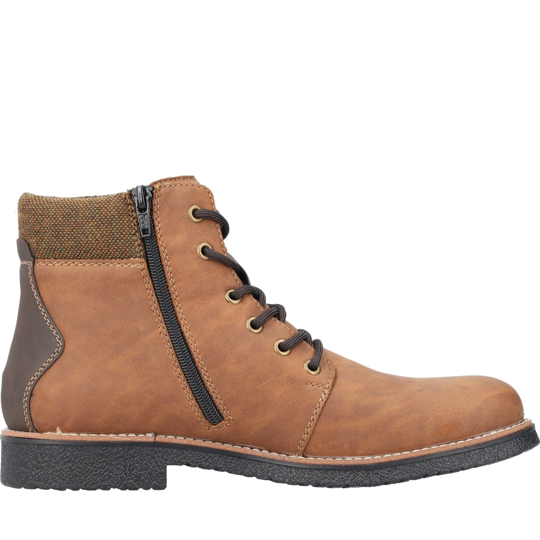 brown casual closed men's boots