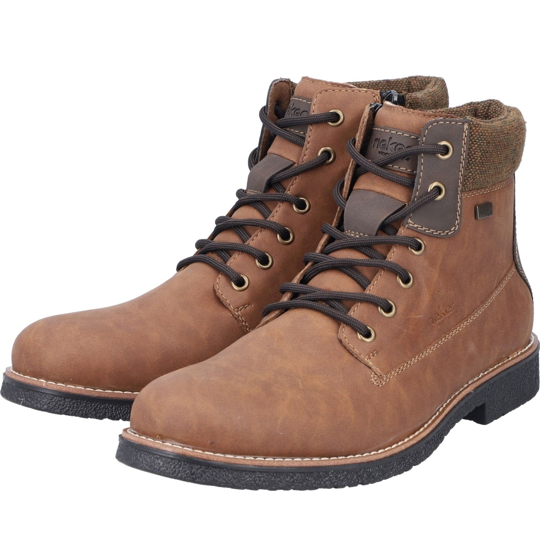 brown casual closed men's boots