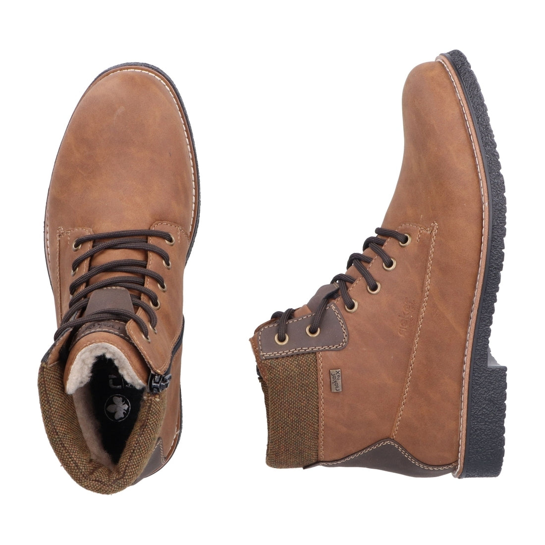 brown casual closed men's boots