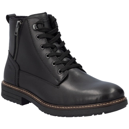 black casual closed men's boots