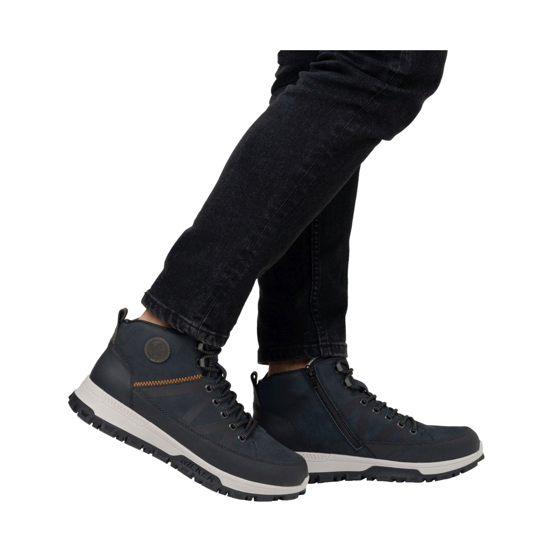 blue combination casual closed men's boots