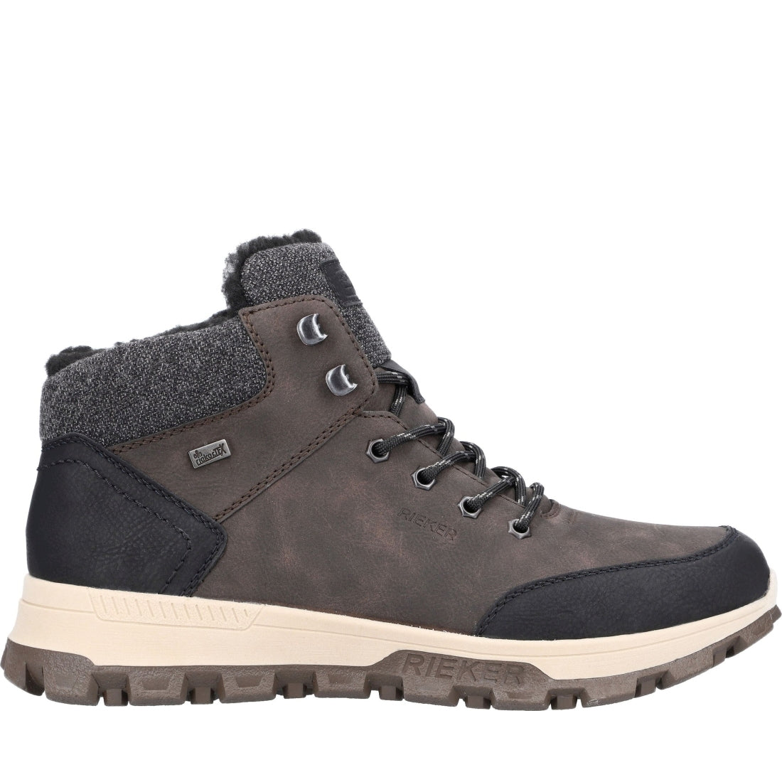 brown combination casual closed men's boots