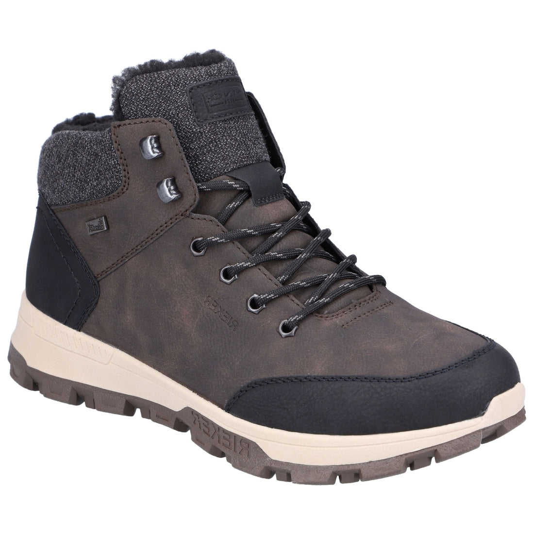 brown combination casual closed men's boots