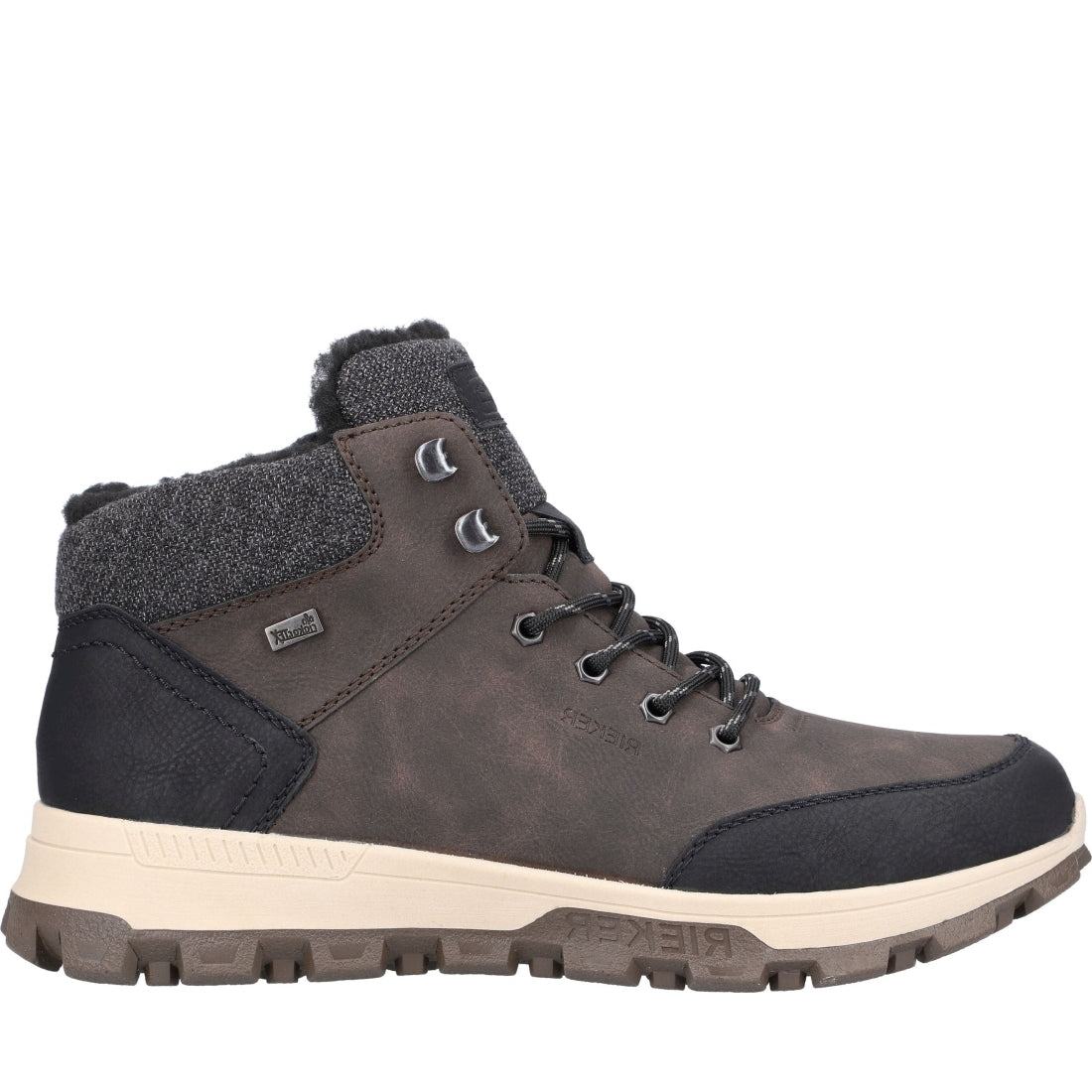 brown combination casual closed men's boots