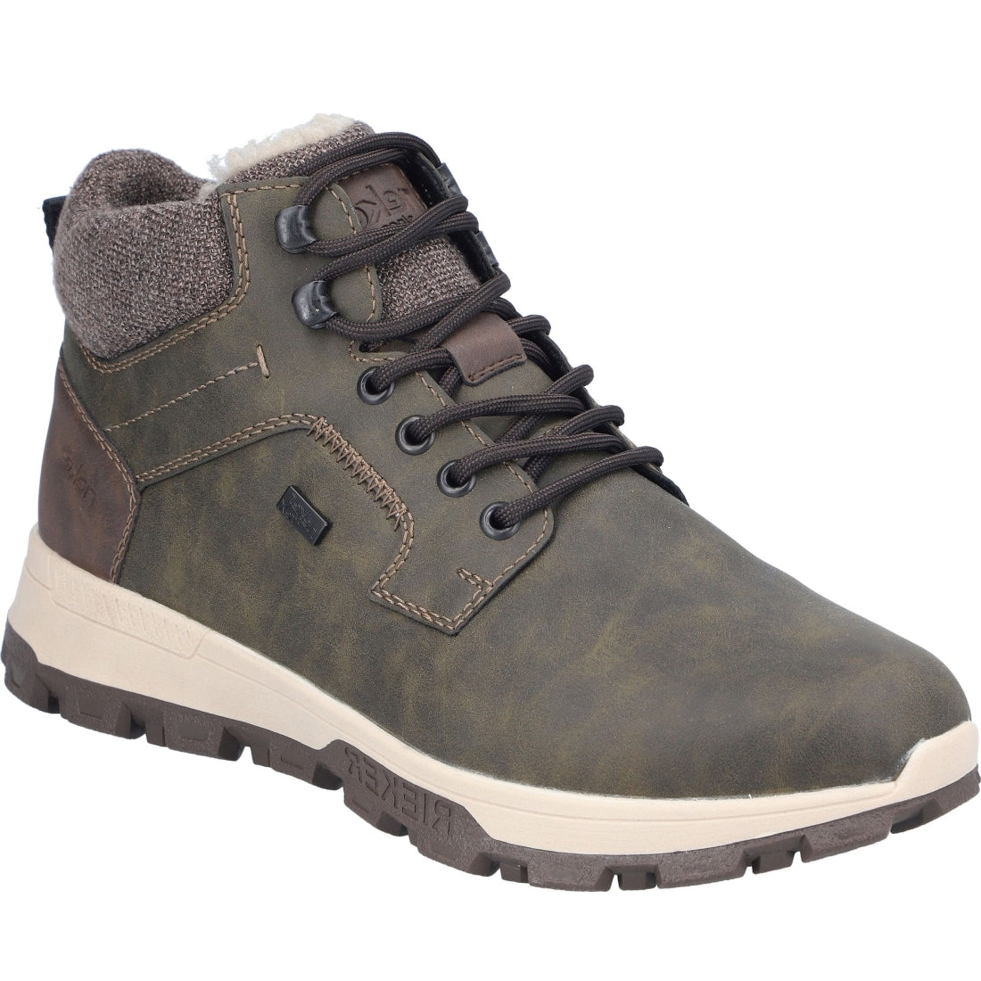 green casual closed men's boots